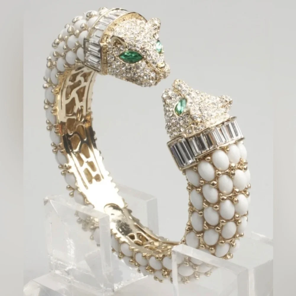 Exquisite Panther Crystal Cuff Bracelet